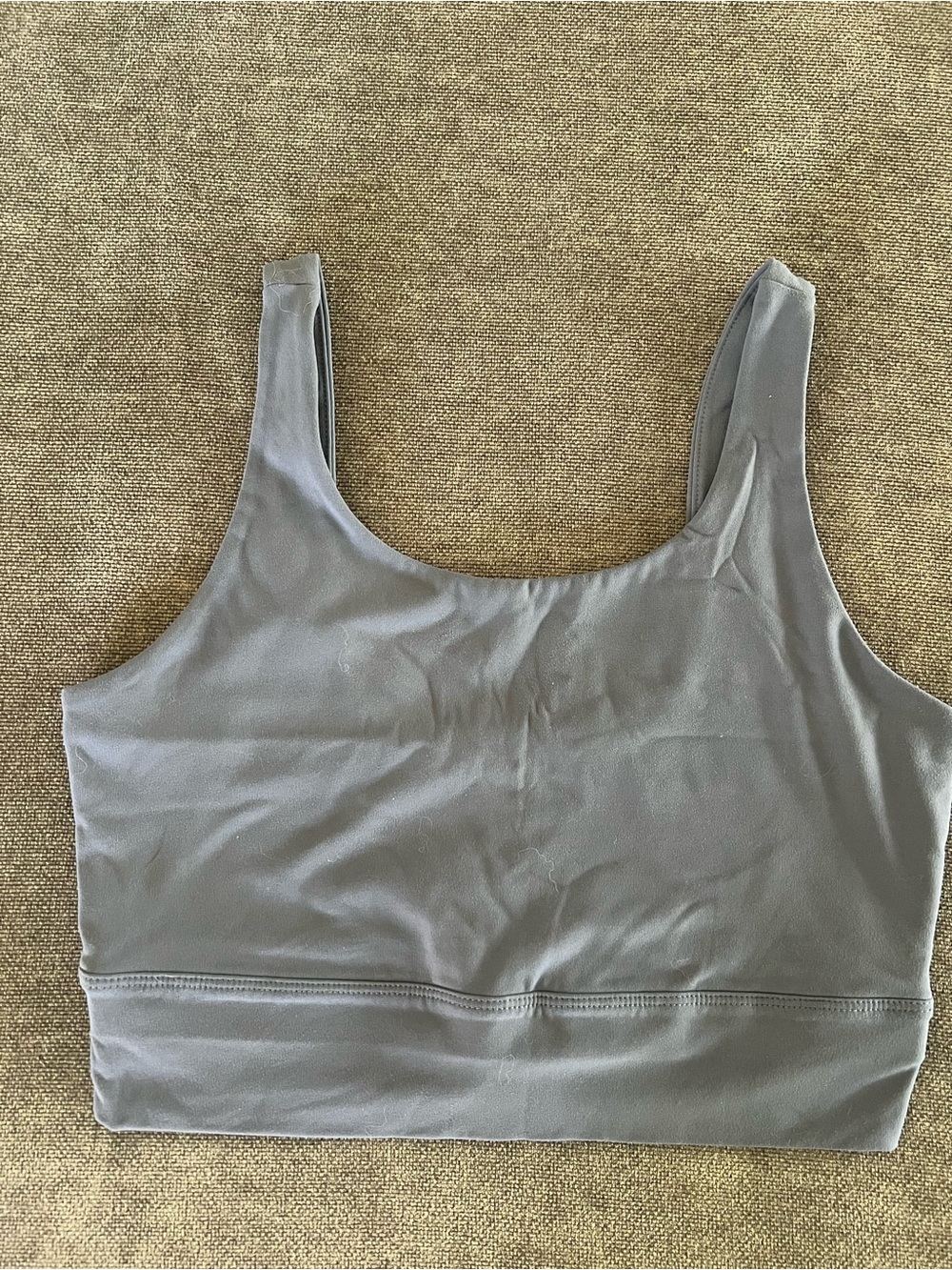 Nike Gray Scoop Crop Sports Bralette
